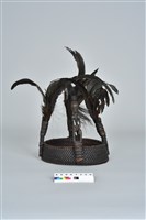 籐編木雕人像羽毛頭飾藏品圖，第16張